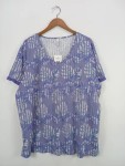 Vorschaubild 2 von T-Shirt Damen Gr. 52/6XL Mehrfarbig Baumwolle Florales Muster Casual
