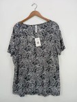 Vorschaubild 2 von Damen Hemdbluse Shirt 48-50 Mehrfarbig Casual Muster Kurzarm