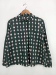 Vorschaubild 2 von Damen Hemdbluse Gr. 36/S Grün Kariert Modern Langarm Baumwolle