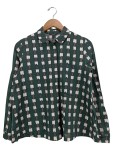 Vorschaubild 1 von Damen Hemdbluse Gr. 36/S Grün Kariert Modern Langarm Baumwolle