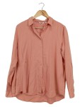 Vorschaubild 1 von Hemdbluse Damen Gr. 38/M Rosa Viskose Basic Langarm Alltag Knopf