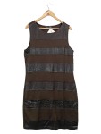 Vorschaubild 1 von BY NO1 Damen Kleid Braun Schlangenprint Streifen Gr. 38/M elegant