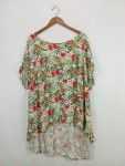 Vorschaubild 2 von Damen Bluse Blumenmuster Mehrfarbig Gr. 52 Viskose Casual