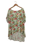 Vorschaubild 1 von Damen Bluse Blumenmuster Mehrfarbig Gr. 52 Viskose Casual