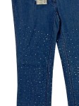 Vorschaubild 3 von Damen Jeans Straight Leg Gr. 40 Blau mit Strasssteinen