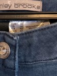 Vorschaubild 5 von Damen Jeans Straight Leg Gr. 40 Blau mit Strasssteinen