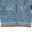 Vorschaubild 4 von Kinder Strickjacke Gr. 62 Blau Meliert Baumwolle
