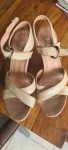 Vorschaubild 5 von Sandaletten Damen Gr. 39 Gold Glitzer Schnallen Absatz 11cm Party