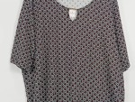 Vorschaubild 2 von Damen Bluse Gr. 52 Mehrfarbig Casual Viskose Kurzarm