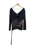 Vorschaubild 1 von Damen Langarmshirt mit Print Schwarz Gr. 34/XS Casual