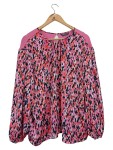 Vorschaubild 1 von M&S Damen Bluse Langarm Mehrfarbig Abstrakt Gr. 42/XL Polyester