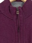 Vorschaubild 3 von Strickjacke Herren Gr. 50/L Rot Baumwolle Meliert Casual Langarm