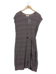 Vorschaubild 1 von Strickkleid Damen Gr. 40/L Grau Casual Lochmuster Baumwolle