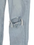 Vorschaubild 3 von Damen Mom Jeans Gr. 26 Hellblau Casual Distressed