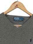 Vorschaubild 4 von Herren Pullover Grau Gr. S Casual Baumwolle V-Ausschnitt