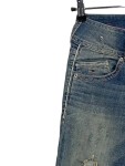 Vorschaubild 2 von Ripped Jeans Damen Gr. W28/36/S Blau Baumwolle Uni Casual Knopf
