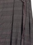 Vorschaubild 3 von Strickkleid Damen Gr. 40/L Grau Casual Lochmuster Baumwolle