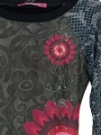 Vorschaubild 2 von Damen Langarmshirt Blumenmuster Gr. 36/S Mehrfarbig Farbenfroh
