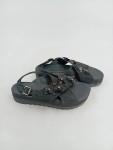 Vorschaubild 2 von Sandaletten Damen Gr. 38 Schwarz Wildleder Schnalle Applikationen