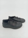 Vorschaubild 2 von Sneaker low Damen Gr. 38,5 Schwarz Leder Schnürung Retro Uni Logo-Print
