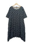 Vorschaubild 1 von Freizeitkleid Damen Schwarz Gr. 50/4XL Viskose Punkte Casual 90 cm