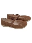 Vorschaubild 1 von Sandaletten Damen Gr. 38,5 Braun Leder Klettverschluss 2 cm Komfortabel