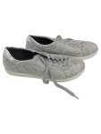 Vorschaubild 1 von Damen Sneaker Schnürschuhe Grau Gr. 39 Animal Print Metallic