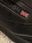 Vorschaubild 3 von Sneaker low Damen Gr. 38,5 Schwarz Leder Schnürung Retro Uni Logo-Print