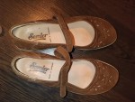 Vorschaubild 3 von Sandaletten Damen Gr. 38,5 Braun Leder Klettverschluss 2 cm Komfortabel