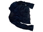 Vorschaubild 2 von Damen Bluse Gr. 38 Schwarz Elegant Rüschen Langarm