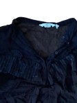 Vorschaubild 4 von Damen Bluse Gr. 38 Schwarz Elegant Rüschen Langarm