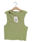 Vorschaubild 1 von Damen Top Modern Grün Rippstrick Cut-Out Größe L