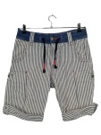 Vorschaubild 1 von Herren Jeans Shorts Gr. 46 Blau Gestreift Casual Bermuda