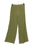 Vorschaubild 1 von Damen Stoffhose Grün Gr. L Casual Weite Hose Strukturmuster