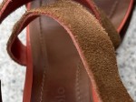Vorschaubild 3 von Damen Sandaletten Gr. 38 Braun Casual Leder Optik Schnalle