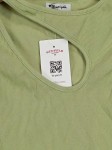 Vorschaubild 3 von Damen Top Modern Grün Rippstrick Cut-Out Größe L