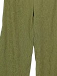 Vorschaubild 3 von Damen Stoffhose Grün Gr. L Casual Weite Hose Strukturmuster