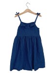 Vorschaubild 1 von Sommerkleid Kinder Gr. 128 Blau Baumwolle Uni Casual Freizeit