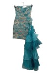 Vorschaubild 1 von Abendkleid Damen Türkis Elegant Gr. 38/M Minikleid
