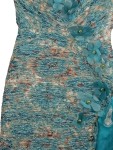 Vorschaubild 2 von Abendkleid Damen Türkis Elegant Gr. 38/M Minikleid