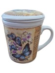 Vorschaubild 1 von Teetasse Porzellan Schmetterling Mehrfarbig Romantisch 350ml