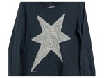 Vorschaubild 3 von Langarmshirt Kinder 140/146 Schwarz Sternenprint Baumwolle Casual