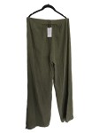 Vorschaubild 2 von Damen Stoffhose Grün Gr. L Casual Weite Hose Strukturmuster