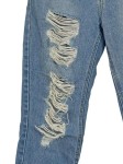 Vorschaubild 2 von Damen Mom Jeans Hose Blau Gr. 38 mit Lochmuster