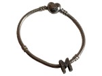Vorschaubild 1 von Moments Schlangenkettenarmband Damen 17cm Silber Herz Schriftzug
