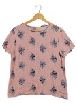 Vorschaubild 1 von Damen Bluse Rosa Gr. 36/S Florales Muster Kurzarm Casual