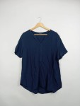 Vorschaubild 2 von Damen Bluse Gr. 46 Blau Casual Kurzarm
