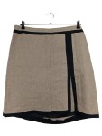 Vorschaubild 1 von 1.2.3 Paris Damen Leinenrock Gr. 44 Beige Schwarz Elegant