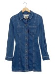 Vorschaubild 1 von Damen Jeanskleid Casual Blau Gr. 36/S Baumwolle Knopfleiste