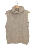 Vorschaubild 1 von Damen Pullunder Rollkragen Zopfstrick Beige Gr. 34/XS Strickweste